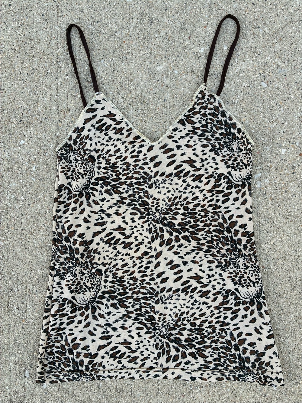 Euro Vintage Y2k Cheetah Print tank cami cache